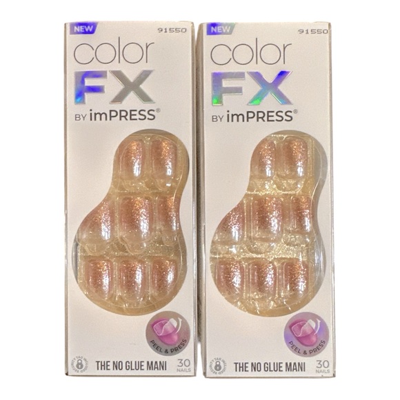 Bundle of 2 imPRESS Color FX Press-On Nails | No Glue Needed | 30 Count Each - Picture 1 of 7